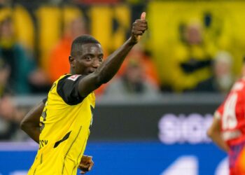 League des Champions UEFA : l&rsquo;attaquant guinéen Sehrou Guirassy fait un match parfait en s&rsquo;offrant un doublé suite à la victoire  de Dortmund 7 buts à 1