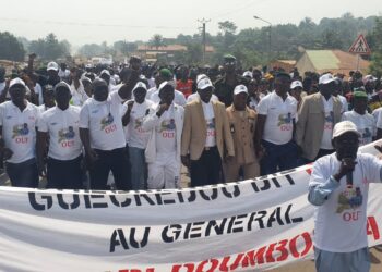 Gbékédou: forte mobilisation de la population pour dire oui au Général Mamadi Doumbouya