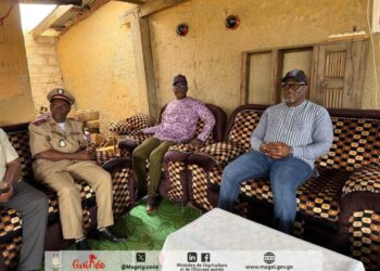 Yomou: Le Ministre de l’Agriculture a éffectué une visite de travail et de sensibilisation à la SOGUIPAH