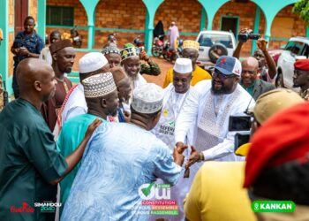 Référendum Constitutionnel: À Kankan, le chef de file la campagne Djiba Diakité prône l&rsquo;humilité, l&rsquo;inclusivité et la priorité au peuple lors d&rsquo;une rencontre avec les religieux