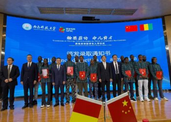 Chine: les premiers étudiants Guinéens ont été accueillis par la Southwest University of Science and Technology