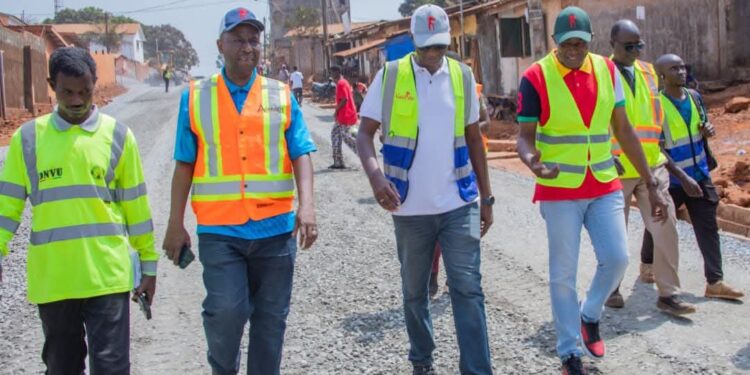 Conakry: visite et contrôle des chantiers routiers sur plusieurs sites stratégiques