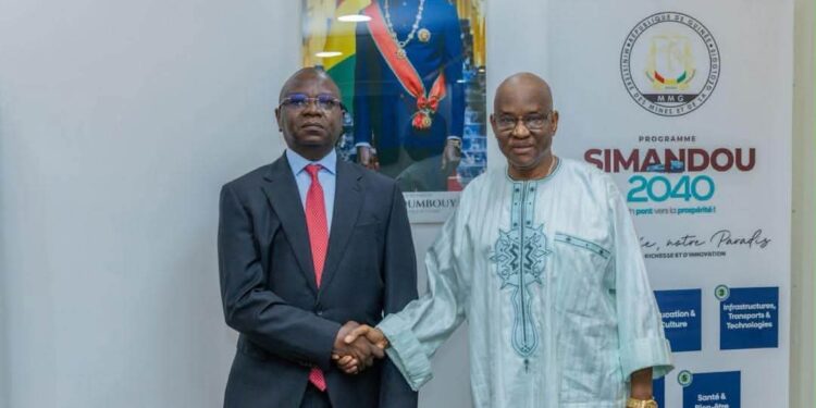 Guinée: le Ministre des Mines Bouna Sylla a reçu en audience son homologue de la Guinée-Bissau pour un échange d&rsquo;expérience sur le développement minier