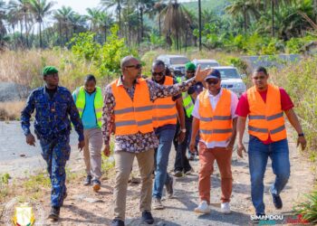 Guinée: le Ministre de l’Assainissement Aboubacar Camara en visite de terrain sur le site de Baritodé