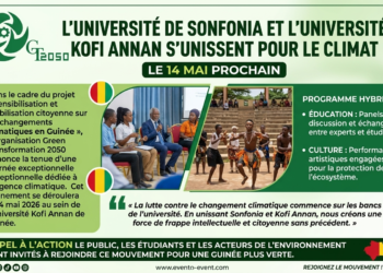 Changement climatique: l’Université de Sonfonia et l’Université Koffi Annan s’unissent pour le climat le 14 mai prochain