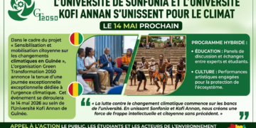 Changement climatique: l’Université de Sonfonia et l’Université Koffi Annan s’unissent pour le climat le 14 mai prochain
