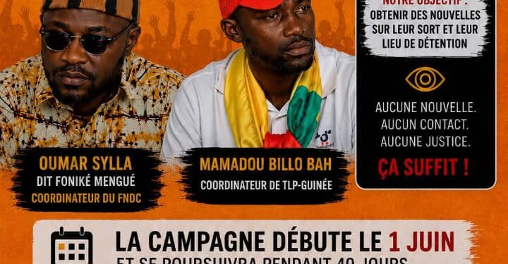 Près de 2ans depuis la disparition de Fonike et Billo:  TLP-Guinée et ses partenaires lancent une campagne de mémoire, de sensibilisation et de plaidoyer….