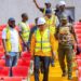 Infrastructures sportives: le Ministre des Sports en visite sur les chantiers du Stade Général Lansana Conté de Nongo et du Stade du 28 Septembre