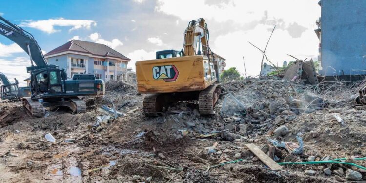 Effondrement de l’immeuble R+9 à Démoudoula: le bilan s’élève à Huit morts