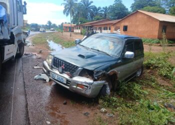 Kindia : Un mort et quatre blessés dans un accident impliquant quatre véhicules à Mambia